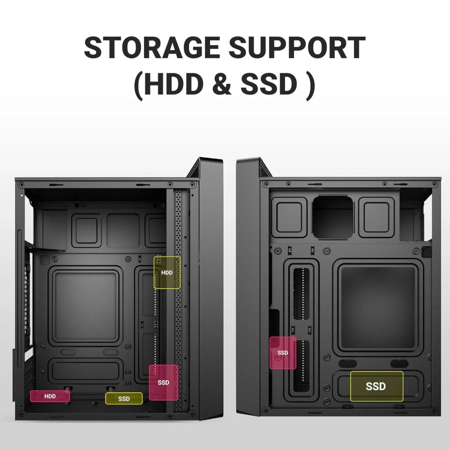 Ant Esports Si11 Mid Tower Cabinet M-ATX ITX Black