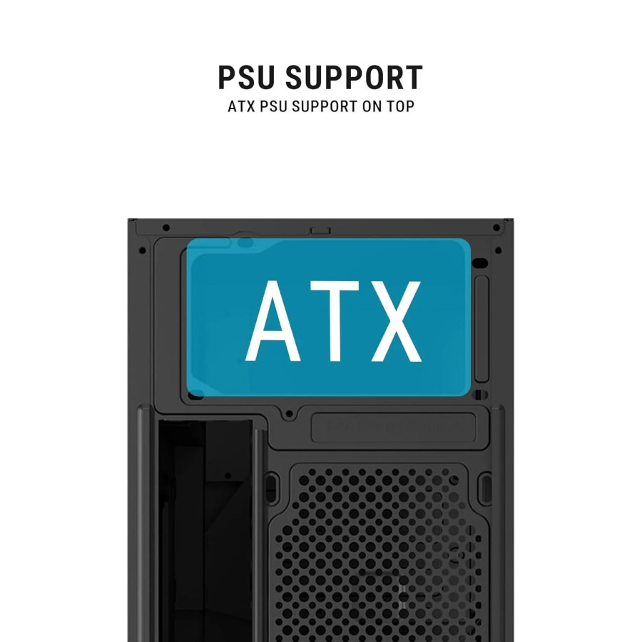 Ant Esports Si28 Cabinet ATX M-ATX M-ITX 120mm Fan