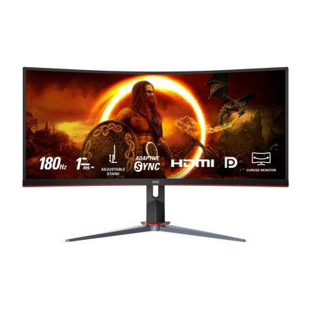 AOC CU34G2XP 34 Inch Curved 180Hz Height Adjustable