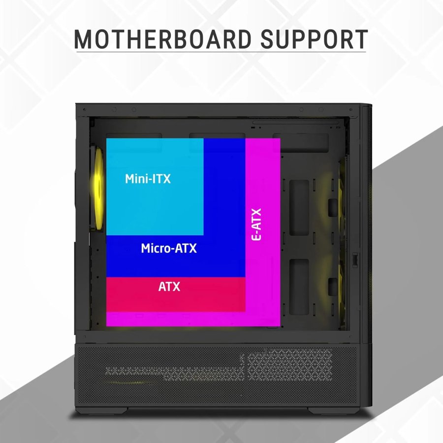 Ant Esports 511 Air 5F Gaming Cabinet Black