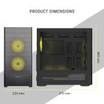 Ant Esports 511 Air 5F Gaming Cabinet Black