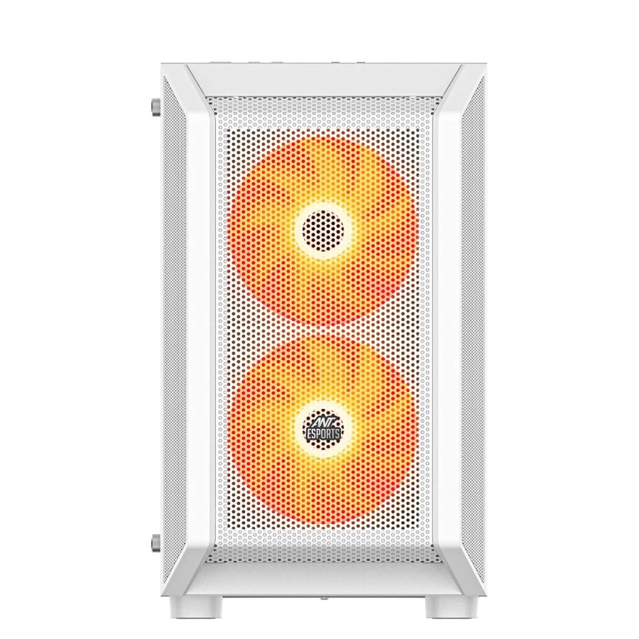 Ant Esports 200 Air Mini Gaming Cabinet White 2x120mm Fans