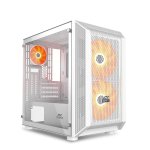 Ant Esports 200 Air Mini Gaming Cabinet White 2x120mm Fans