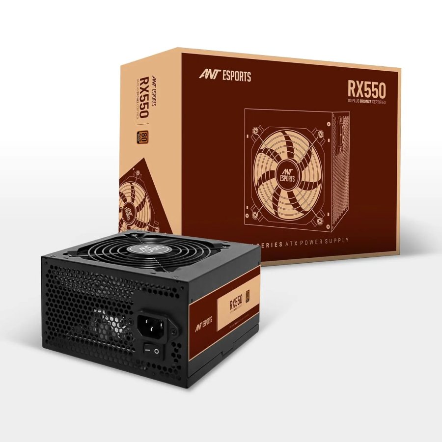Ant Esports RX550 550W 80 Plus Bronze Black Power Supply