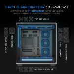Ant Esports Gaming Cabinet Crystal x8 Frame Black