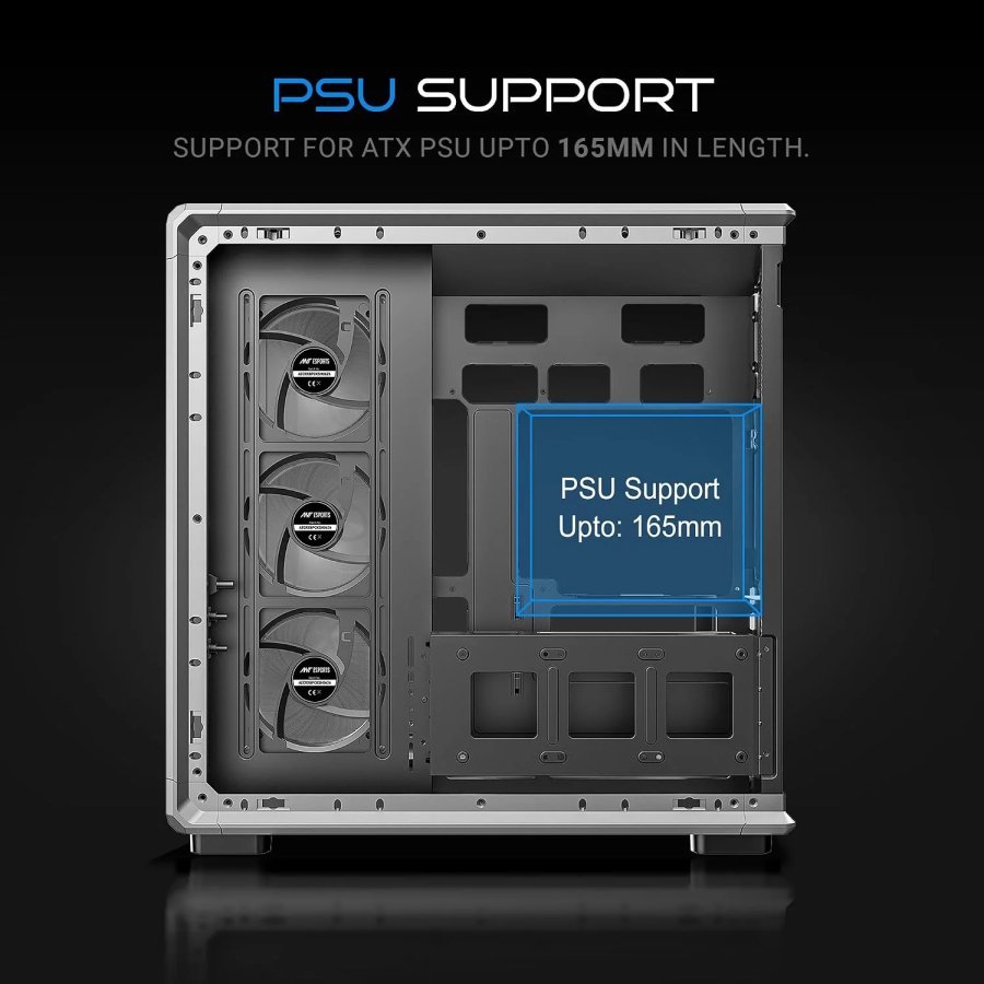 Ant Esports Gaming Cabinet Crystal x8 Frame Black