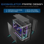 Ant Esports Gaming Cabinet Crystal x8 Frame Black