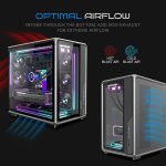 Ant Esports Gaming Cabinet Crystal x8 Frame Black