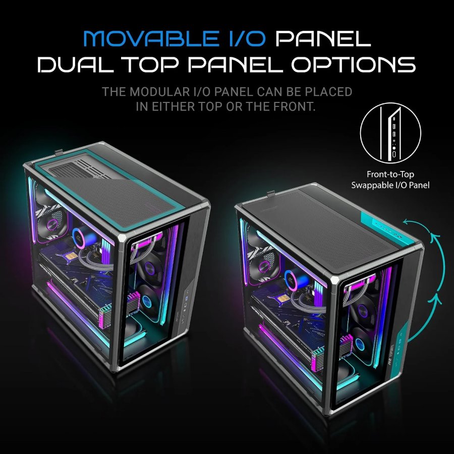 Ant Esports Gaming Cabinet Crystal x8 Frame Black