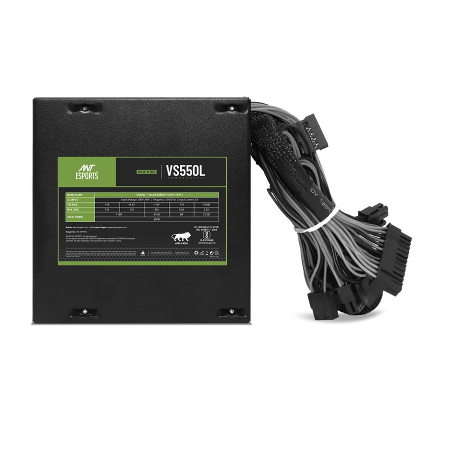 Ant Esports VS550L 550W Value Series Non-Modular Power Supply