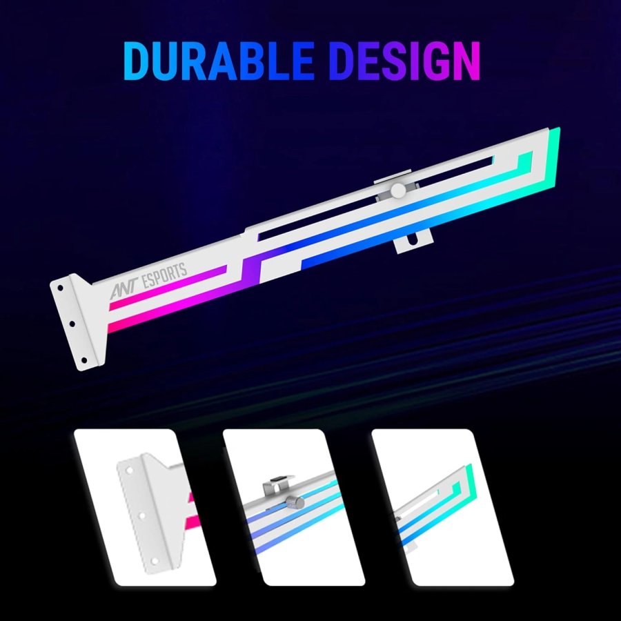 Ant Esports GCB90 ARGB Graphics Card Holder (White)