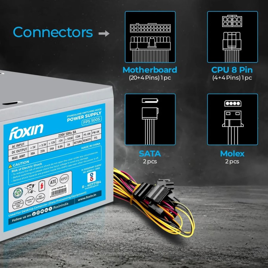 Foxin FPS 500S 500W Desktop Power Supply