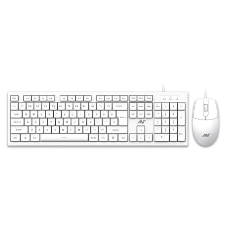 Ant Esports Master 10 Wired Keyboard & Mouse Combo (White)