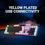 Ant Esports MK1450 Pro Wired Membrane Gaming Keyboard (Black & White)