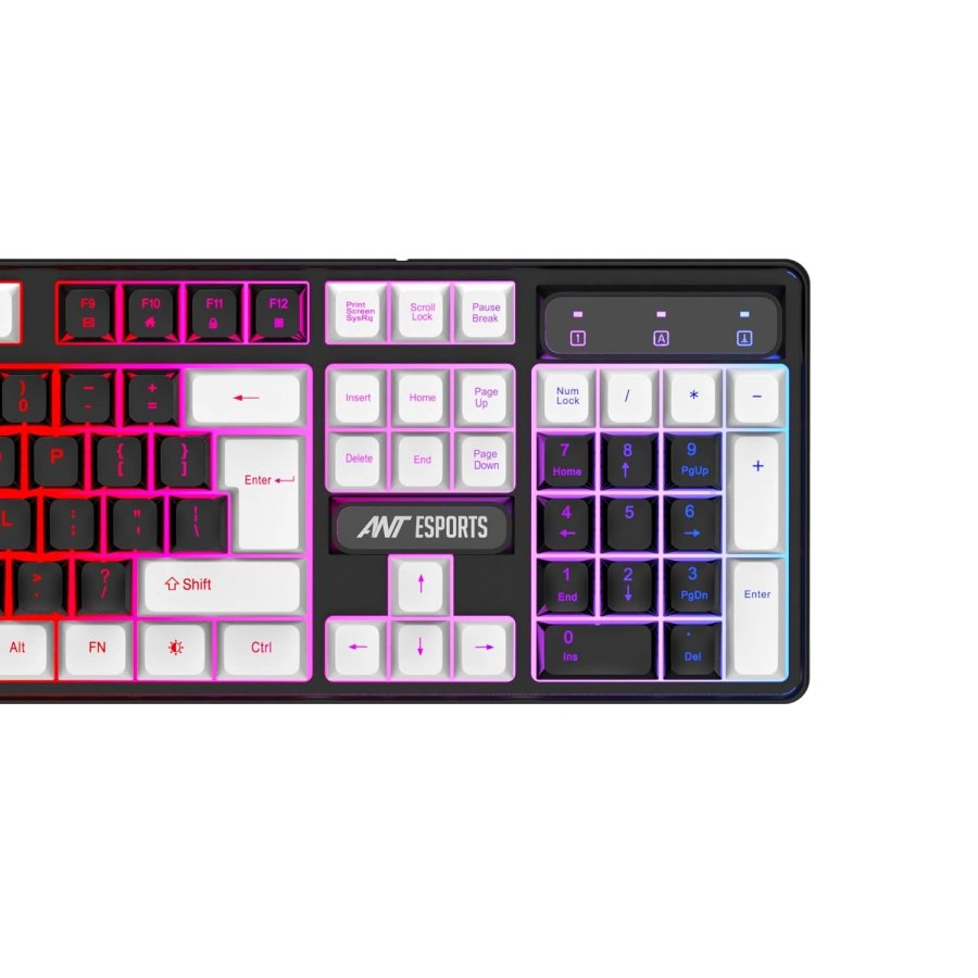 Ant Esports MK1450 Pro Wired Membrane Gaming Keyboard (Black & White)