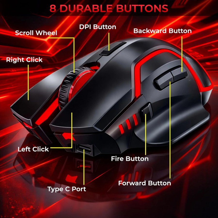Ant Esports GM320 Pro 3200 DPI Wireless RGB Gaming Mouse
