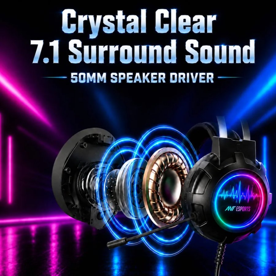 ANT ESPORTS H950 USB Gaming Headphone with Mic