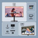 AOC U27V4 27 Inch 4K UHD IPS Monitor