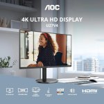 AOC U27V4 27 Inch 4K UHD IPS Monitor