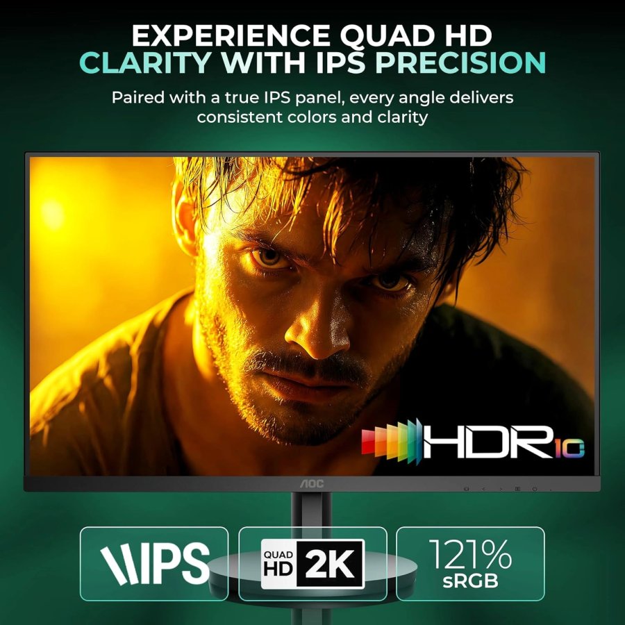 AOC Q27B3S2 27 Inch 2K QHD IPS Monitor