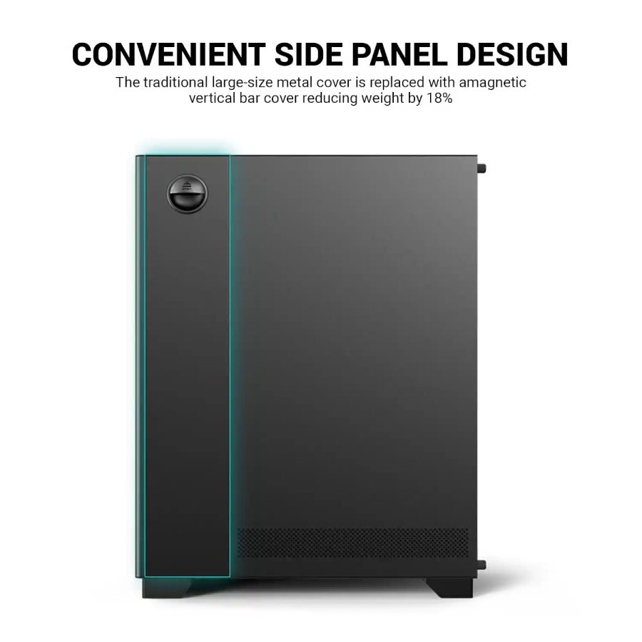 ANT ESPORTS X2 LCD ARGB ATX MID TOWER CABINET BLACK