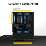 ANT ESPORTS X2 LCD ARGB ATX MID TOWER CABINET BLACK