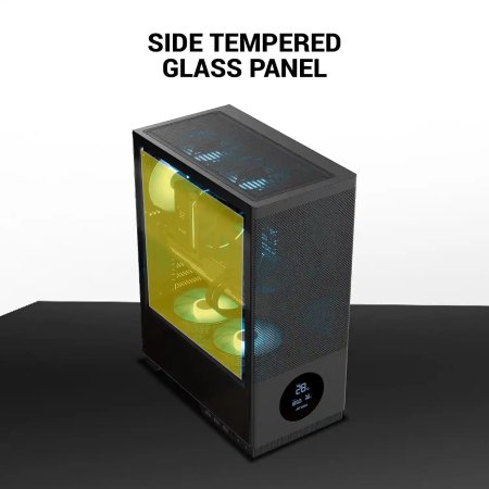 ANT ESPORTS X2 LCD ARGB ATX MID TOWER CABINET BLACK
