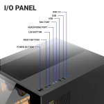 Ant Esports Crystal Z2 ARGB M-ATX Gaming Cabinet Black