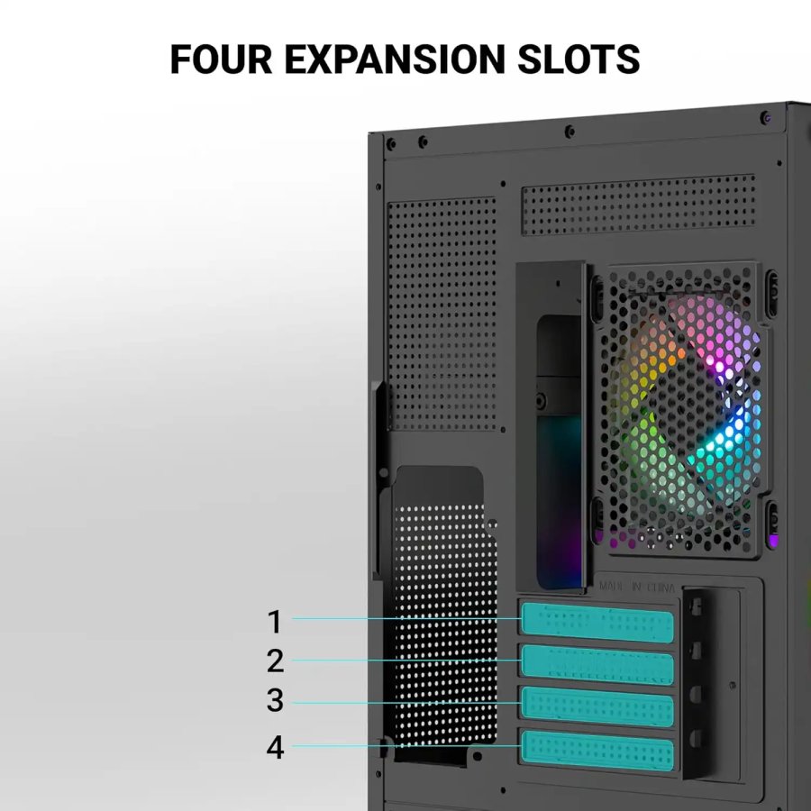 Ant Esports Crystal Z2 ARGB M-ATX Gaming Cabinet Black