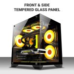 Ant Esports Crystal Z2 ARGB M-ATX Gaming Cabinet Black