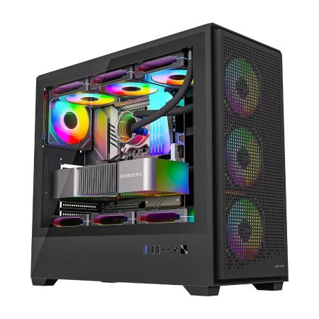 Ant Esports EVO 360 Lite Mid Tower Gaming Cabinet Black