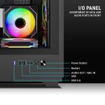 Ant Esports EVO 360 Lite Mid Tower Gaming Cabinet Black