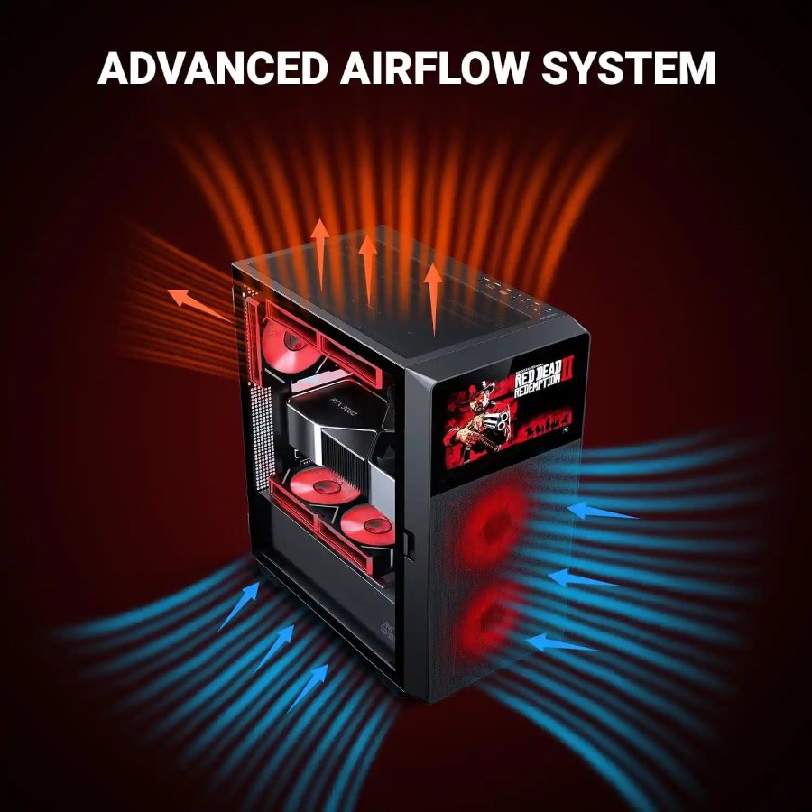 Ant Esports ICE Digital C3 8 Inch Display Gaming Cabinet Black