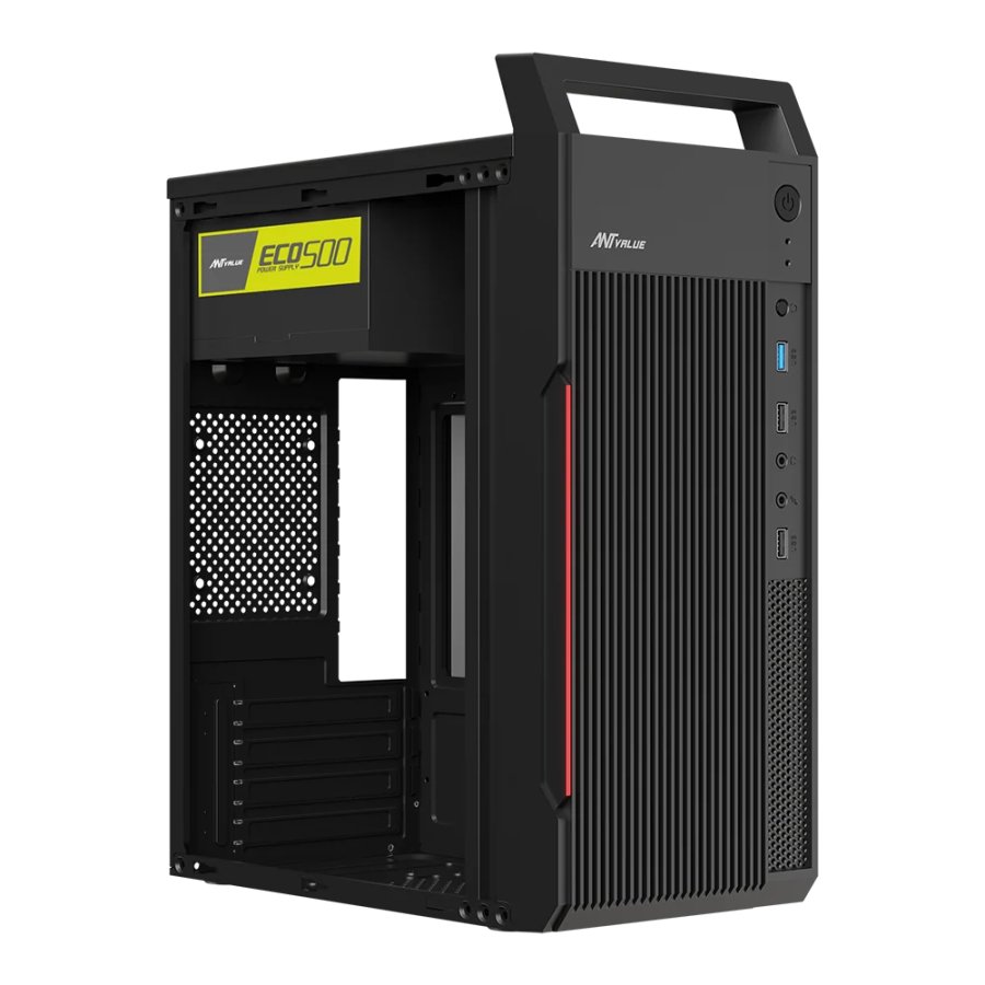 Ant Value VM5P Cabinet (M-ATX/M-ITX) with Pre-Installed PSU