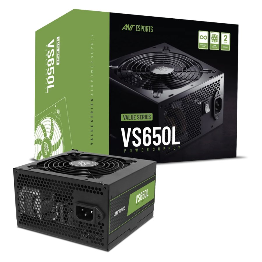 Ant Esports VS650L 650W Value Series Desktop Power Supply