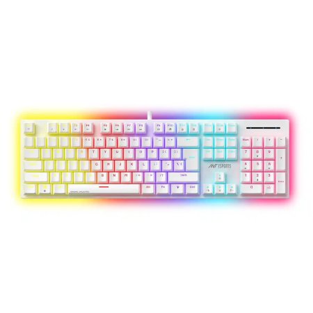 Ant Esports MK3400 Pro V3 RGB Mechanical Keyboard Brown Switch - White