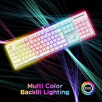 Ant Esports MK3400 Pro V3 RGB Mechanical Keyboard Brown Switch - White