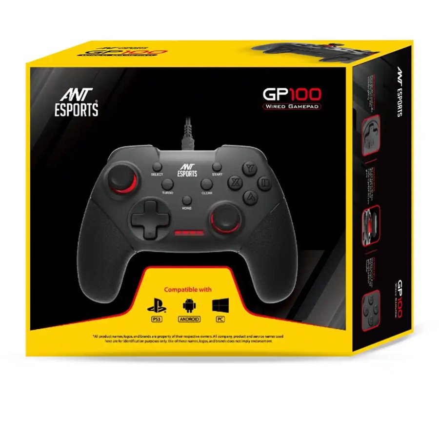 Ant Esports GP100 Wired Gamepad Black