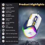 Ant Esports Wired Gaming Mouse RGB GM333 Blue