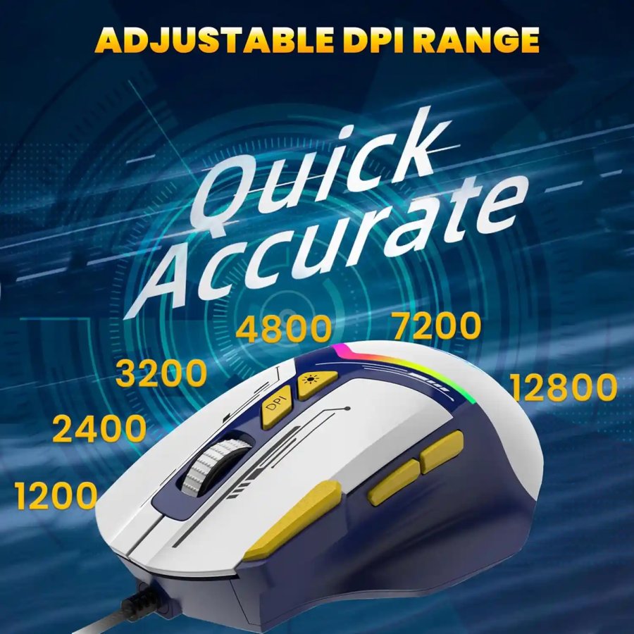 Ant Esports Wired Gaming Mouse RGB GM333 Blue