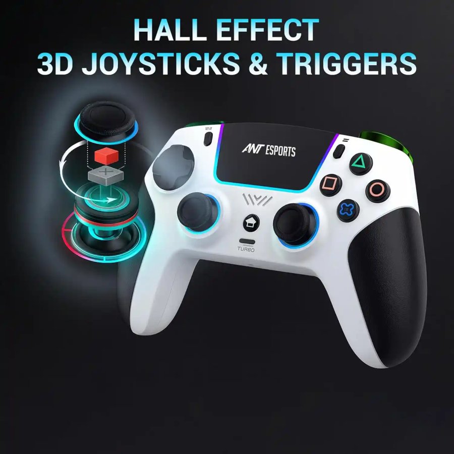 Ant Esports SUPERNOVA RGB 3-Mode Wireless Gaming Controller White