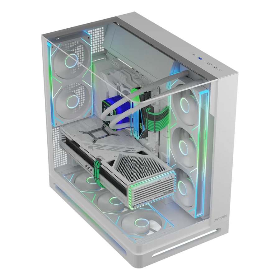 Ant Esports Crystal ARC Pro White Gaming Cabinet ATX M-ATX ITX