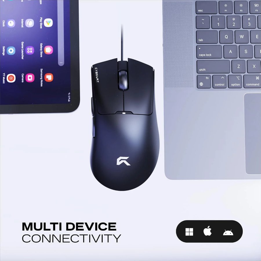 CYBEART Ghost 49g Ultra-Light Wired Gaming Mouse Black