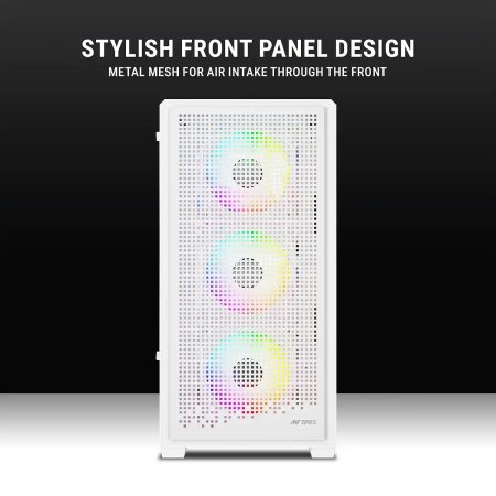 Ant Esports EVO 360 Lite Mid Tower Gaming Cabinet White