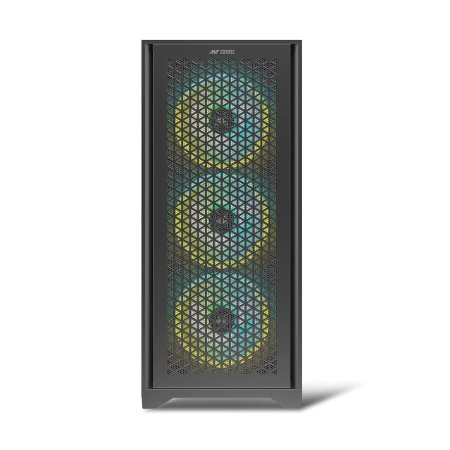 Ant Esports ICE-4000 RGB Mid Tower Gaming Cabinet Black with 3 ARGB Fans
